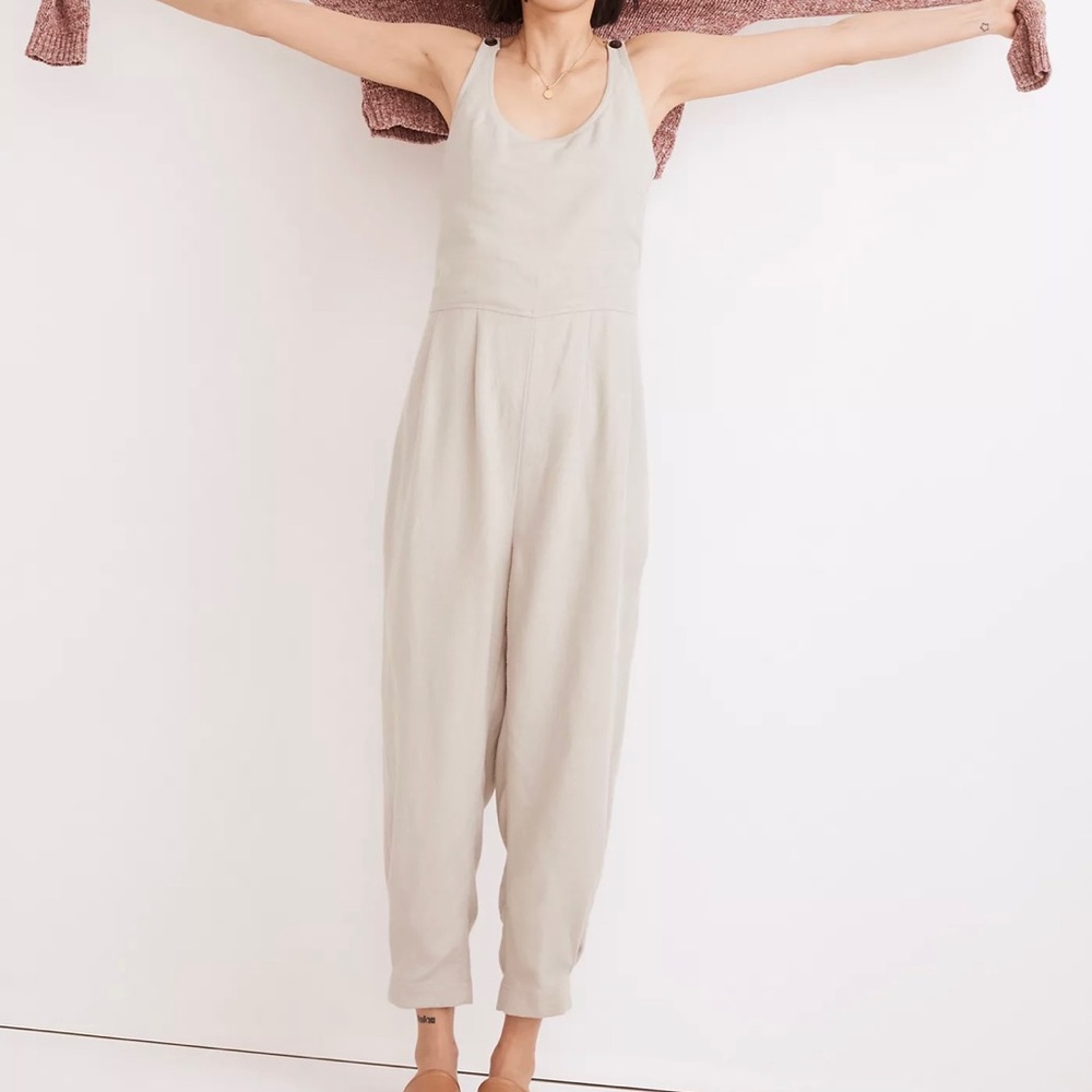 Brand new with tags Madewell breezewoven linen-blend tank jumpsuit